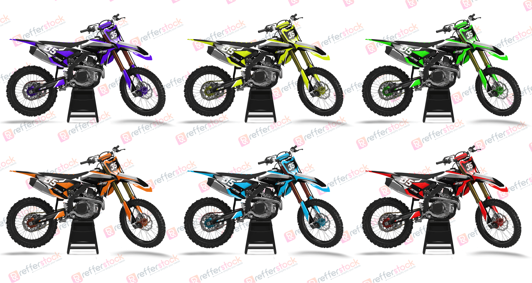 Honda CRF 450 Motorcycle Decal Design - Onfire 1